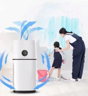 Egészségügyi légtisztító szűrőcsere-jelzővel