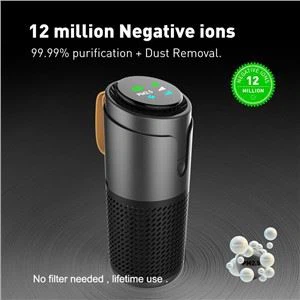 OEM hordozható mini autós légtisztító Hepa szűrővel